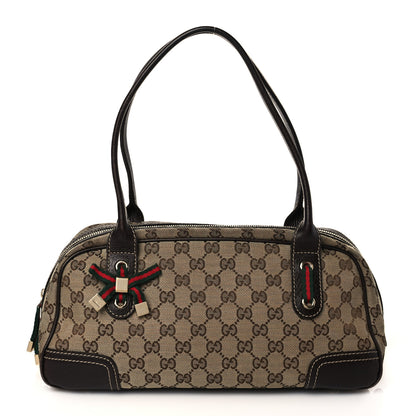 Gucci Monogram Small Princy Satchel Dark Brown 1 of 11