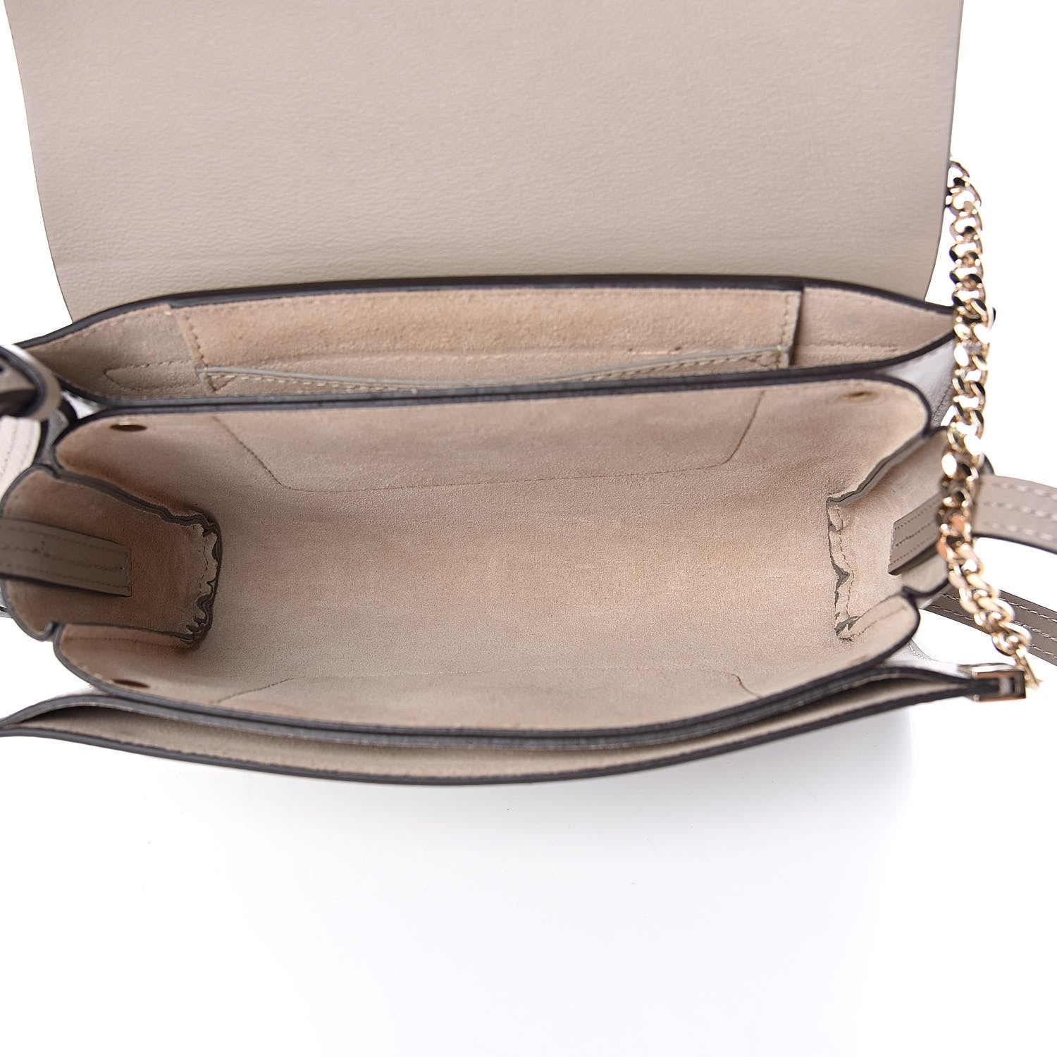 Chloe Suede Calfskin Small Faye Shoulder Bag Motty Grey 5 of 11