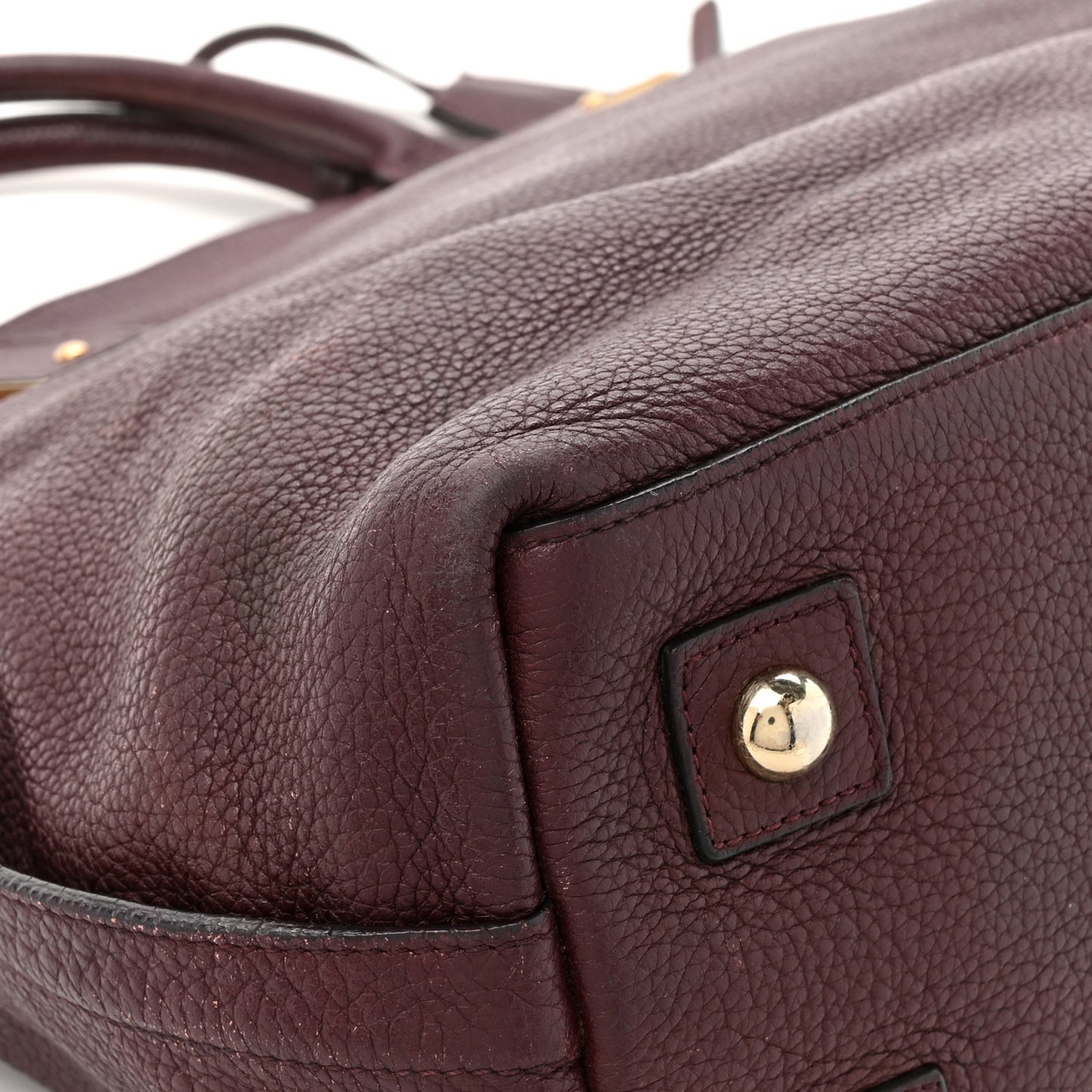Classic Grained Calfskin Alice Satchel Oxblood