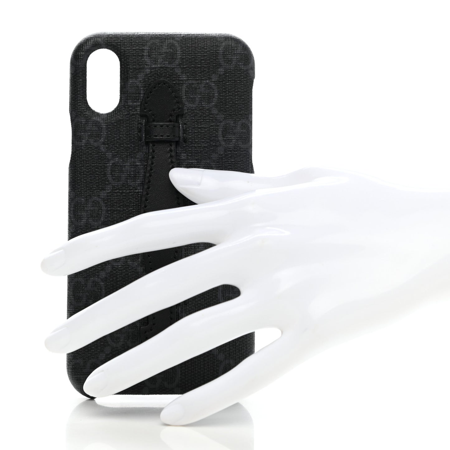 GG Supreme Monogram Top Handle iPhone X/XS Case Black