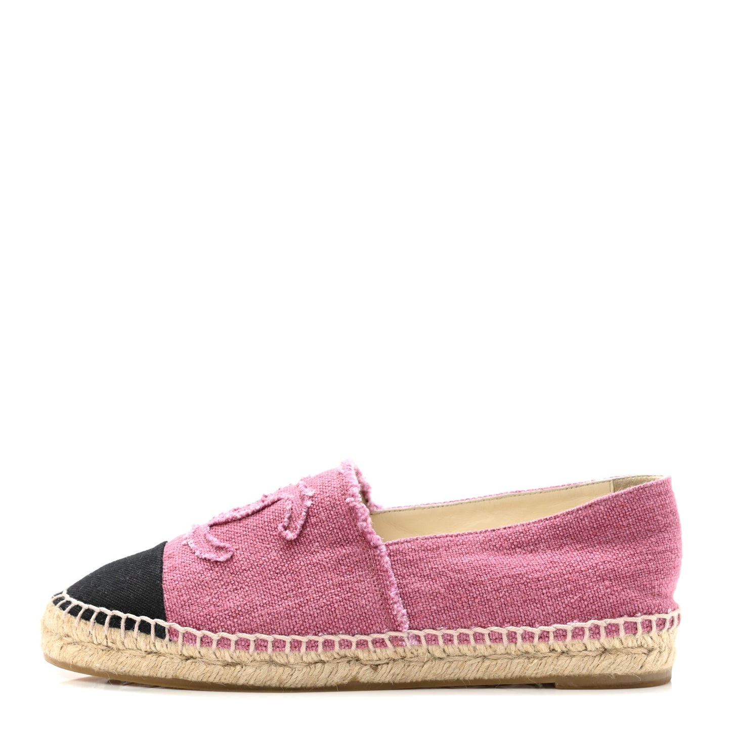 Linen CC Espadrilles 37 Pink Black