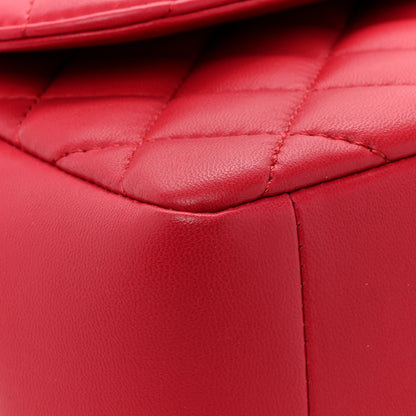 Chanel Lambskin Quilted Jumbo Mademoiselle Chic Flap Red 10 of 13