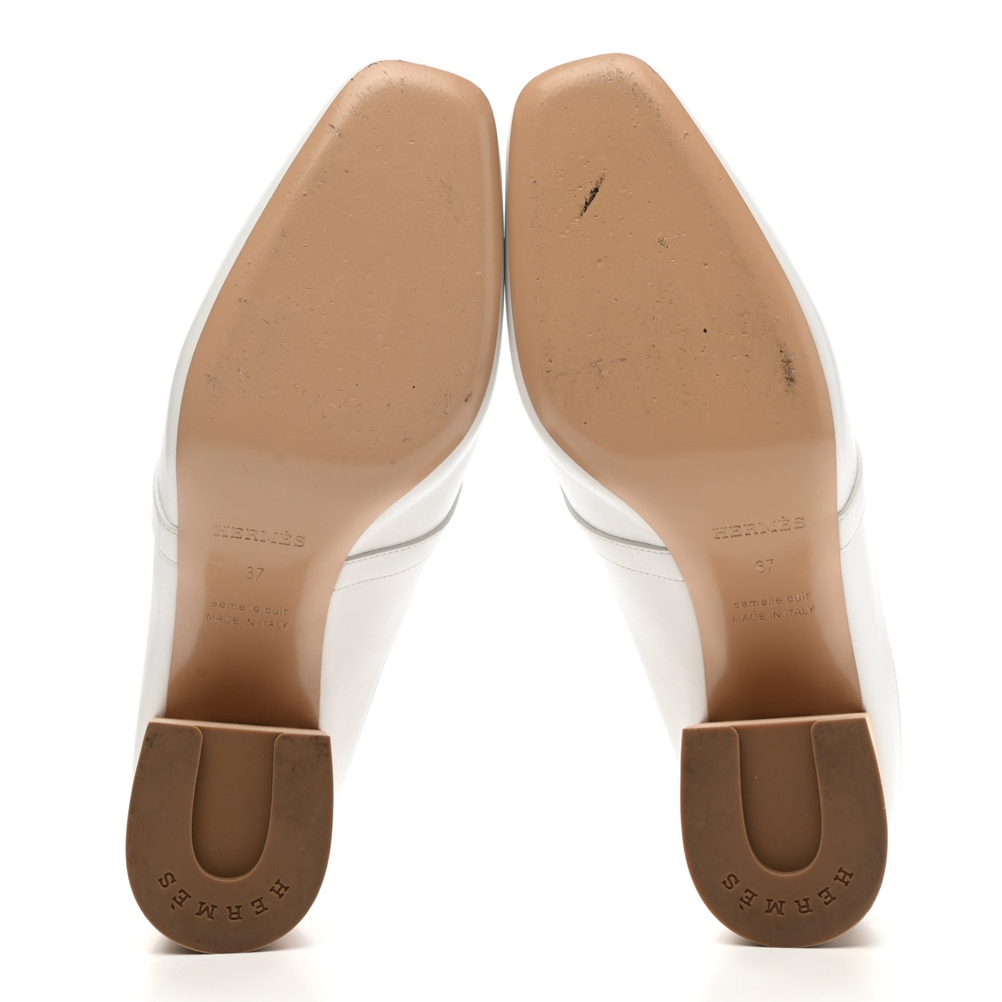 Calfskin Blossom Mules 37 White