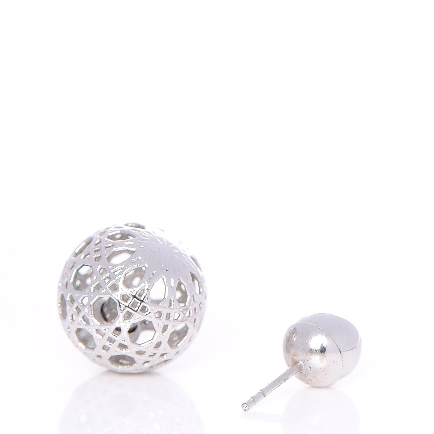 Cannage Mise En Dior Tribal Earrings Silver