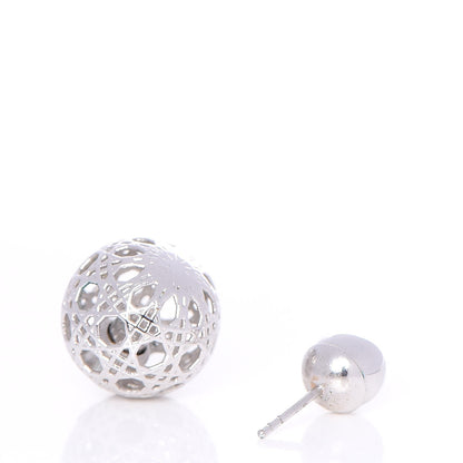 Christian Dior Cannage Mise En Dior Tribal Earrings Silver 3 of 6