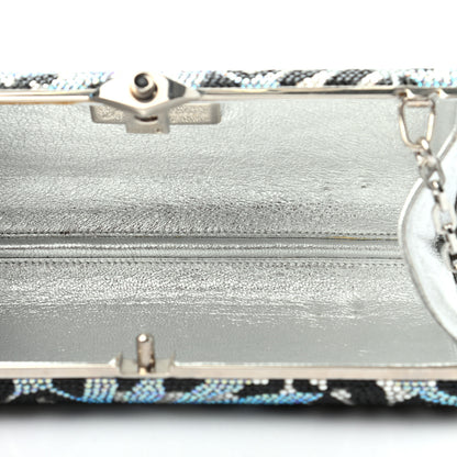 Judith Leiber Swarovski Crystal Minaudiere Clutch Silver Multicolor 5 of 7