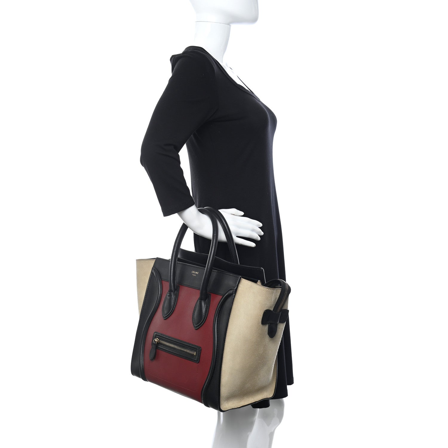 Celine Smooth Calfskin Suede Mini Tri-Color Luggage Rust 2 of 10