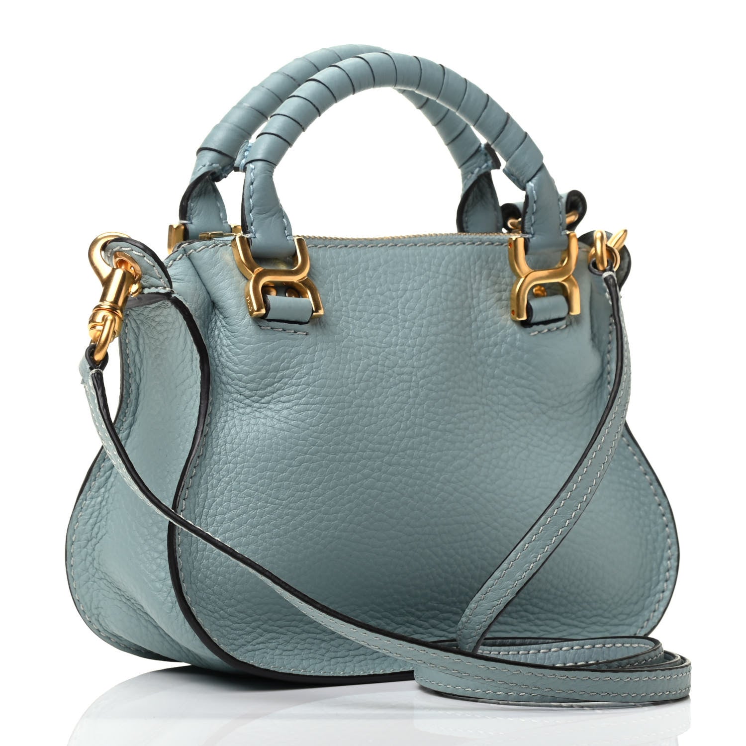 Chloe Calfskin Mini Marcie Satchel Mint Blue 4 of 11