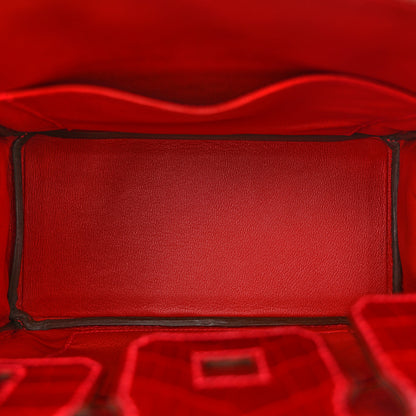 Hermes Shiny Niloticus Crocodile Birkin 25 Rouge Casaque 5 of 11