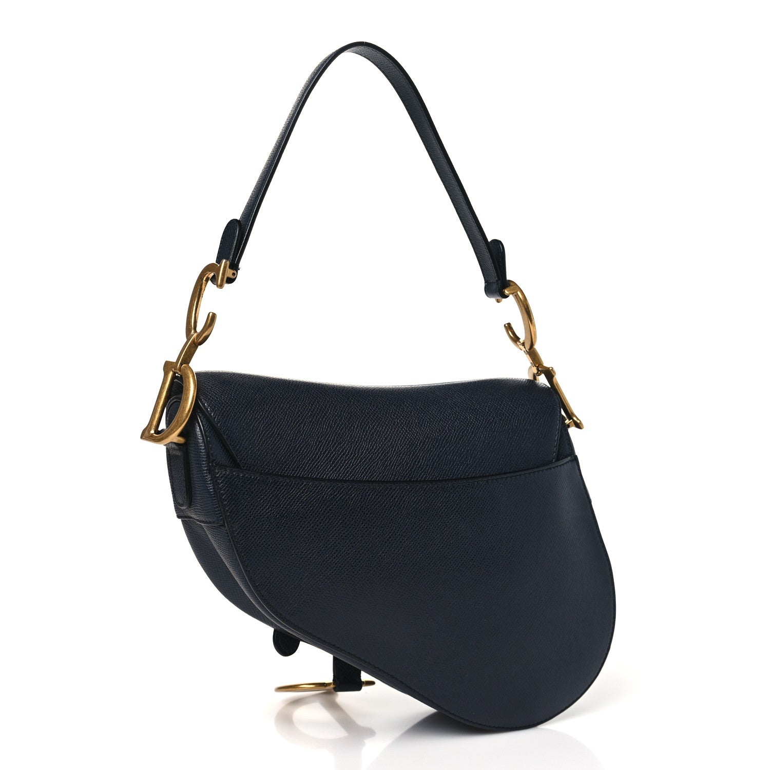Christian Dior Grained Calfskin Saddle Bag Black 3 of 13