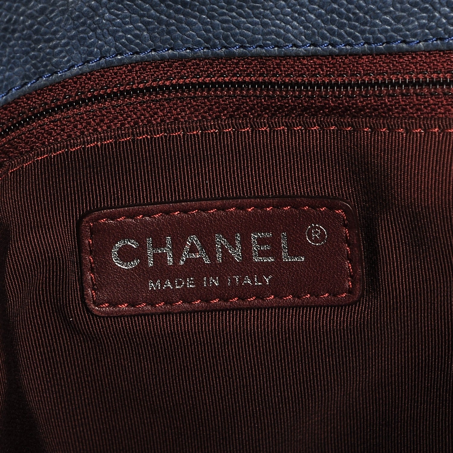 Chanel Caviar Quilted French Riviera Hobo Blue 6 of 9