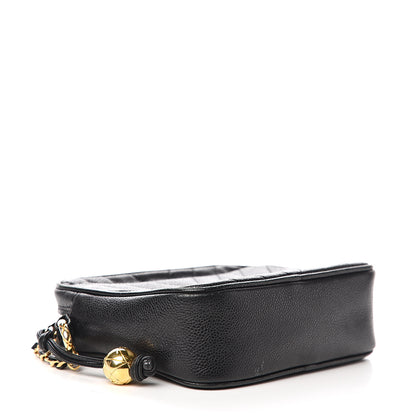 Chanel Caviar Chevron Quilted Camera Case Black 3 of 12