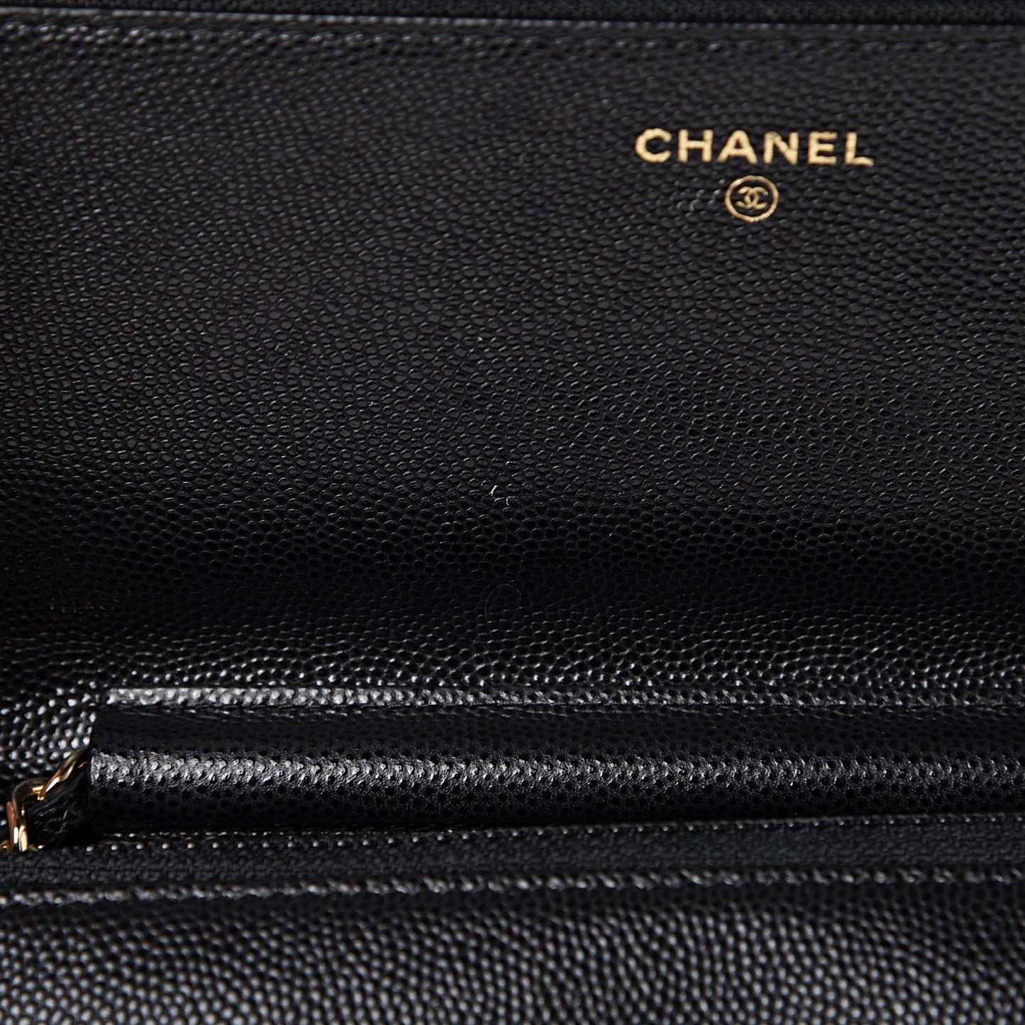 Caviar Quilted Boy Wallet On Chain WOC Black