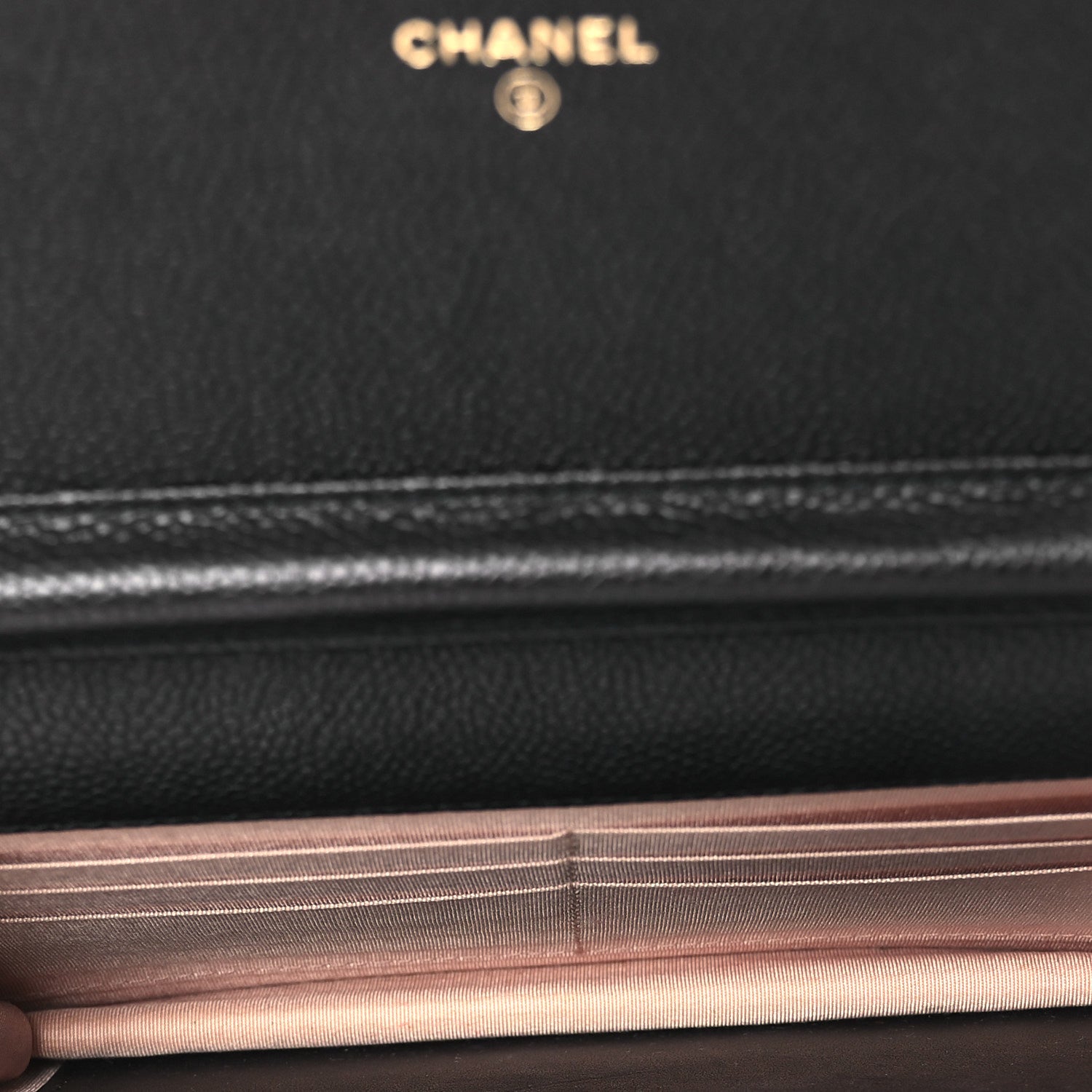 Chanel Grained Calfskin Quilted Cuba Wallet On Chain WOC Black 5 of 12