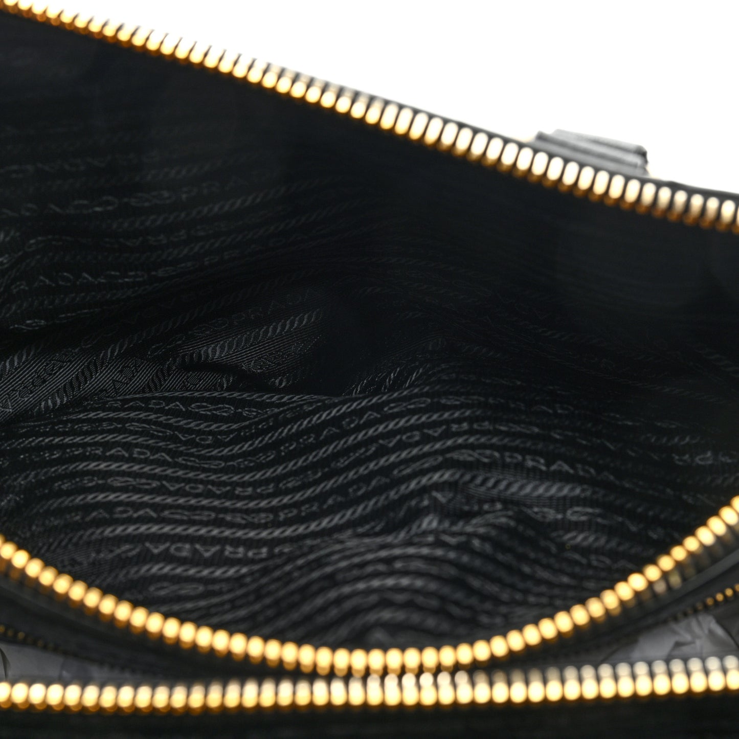 Vitello Daino Double Zip Tote Black