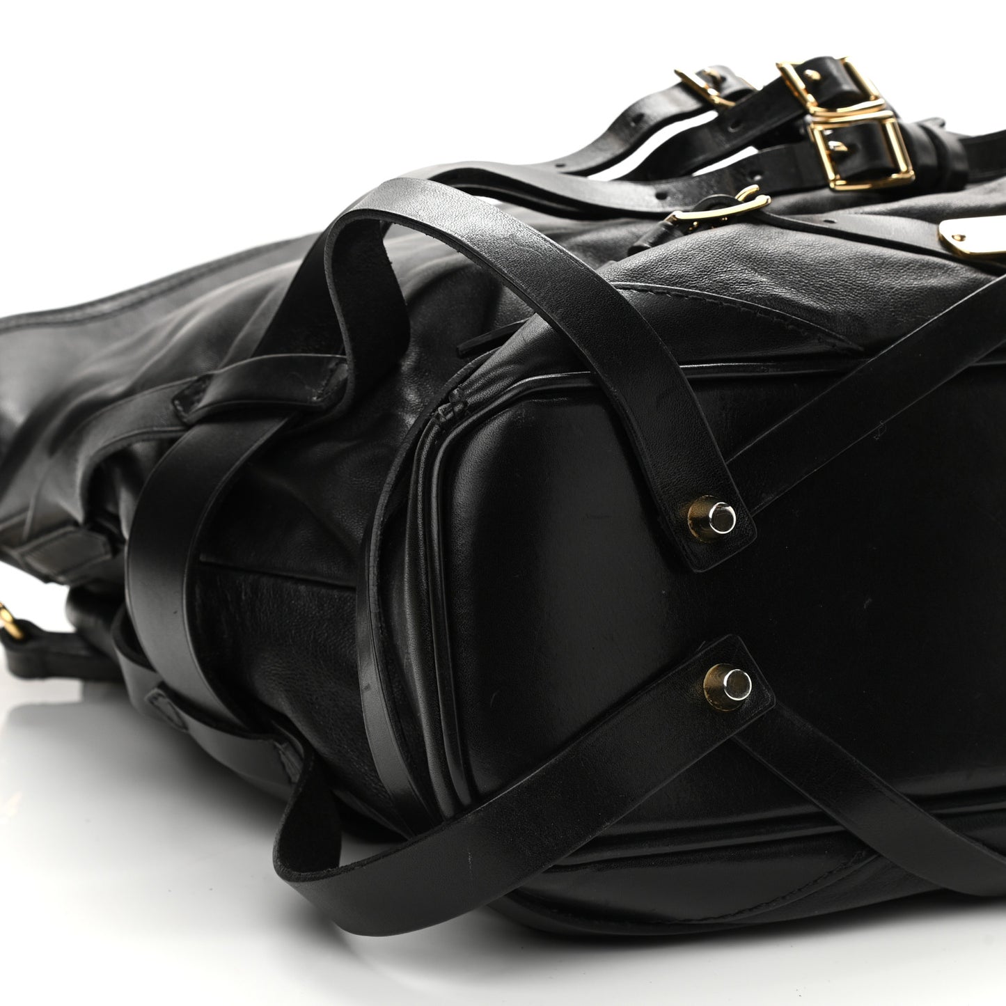 Soft Lambskin Bridle Calfskin Medium Gosford Hobo Black