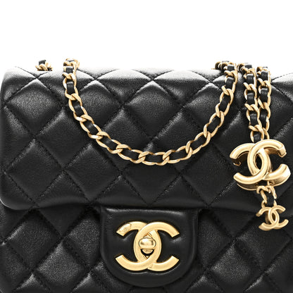 Chanel Lambskin Quilted Mini CC Crush Flap Black 7 of 10
