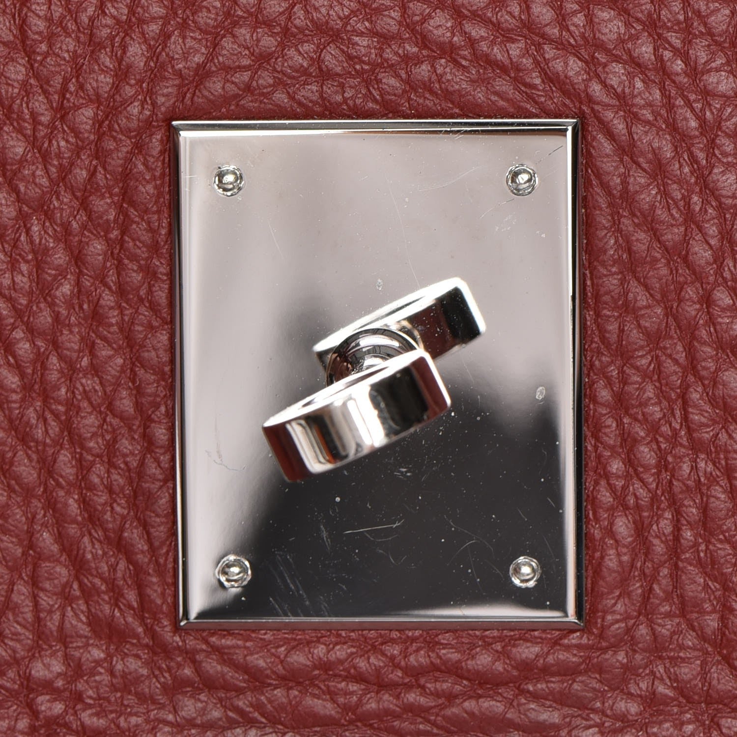 Hermes Taurillon Clemence Crinoline Birkin 35 Rouge H 12 of 25