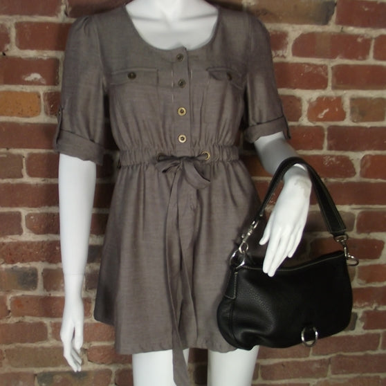Leather Small Shoulder Bag Black