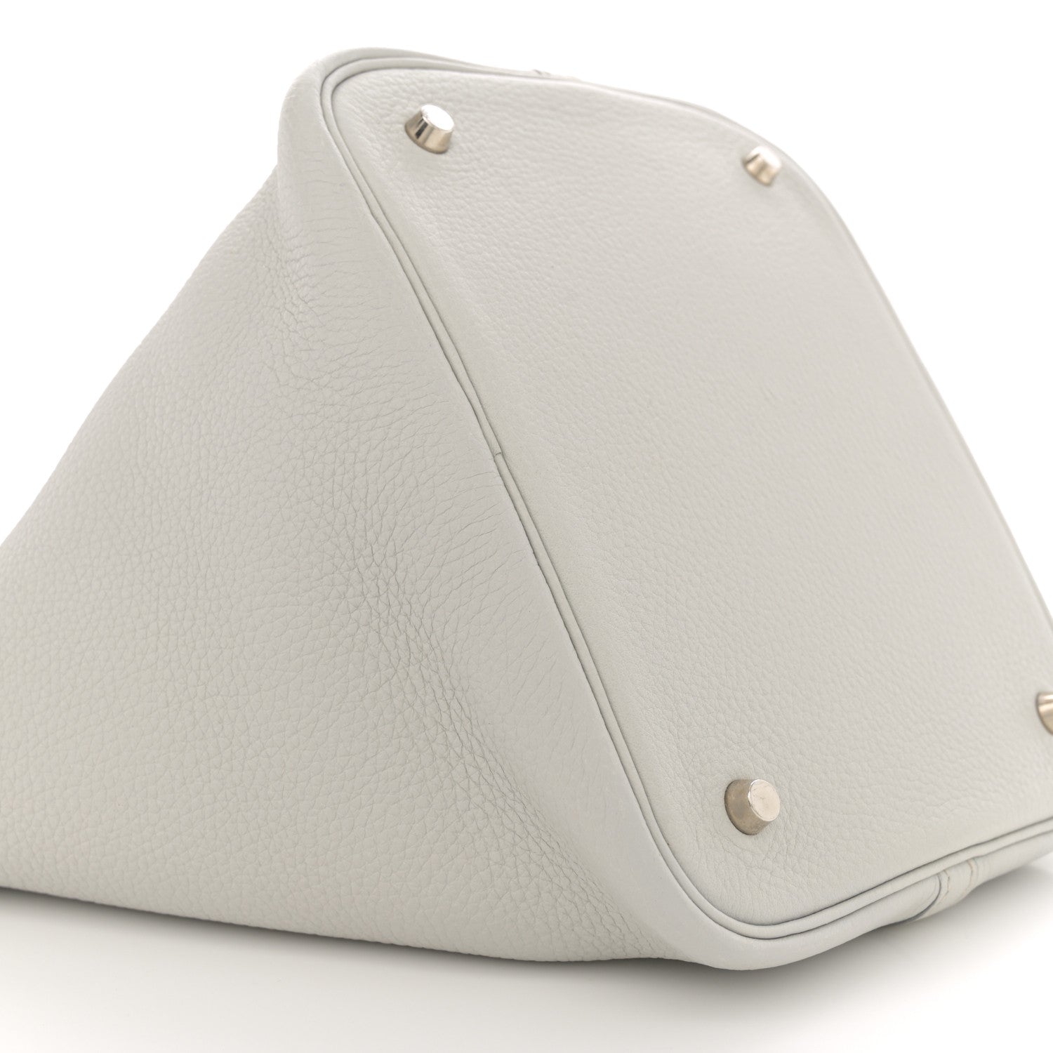 Hermes Taurillon Clemence Picotin 22 MM Gris Perle 9 of 10