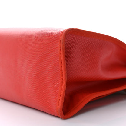 Hermes Toile H Berline Vache Hunter Herbag Zip 31 PM Naturel Rouge H 11 of 17