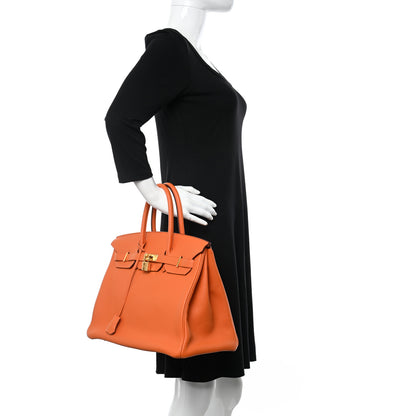 Hermes Togo BIRKIN 35 Orange 2 of 12