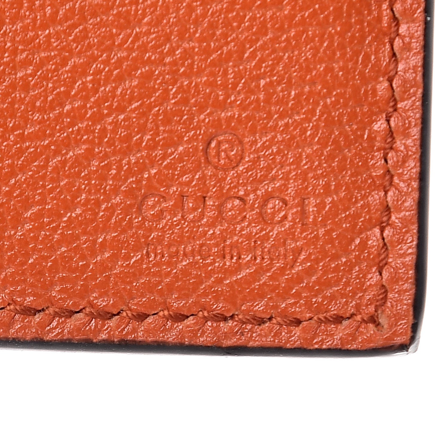 Gucci Calfskin Jacquard Stripe Wallet Orange 6 of 8