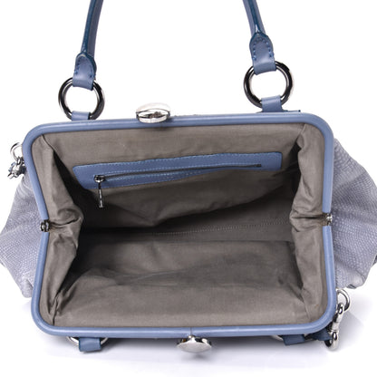 Marc Jacobs Calfskin Snake Print Stam Blue 9 of 22