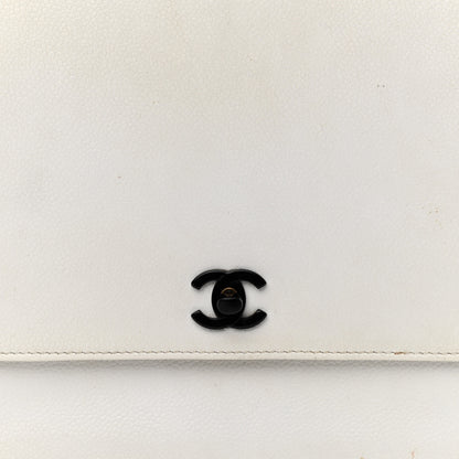 Chanel Caviar Quilted Flap Shoulder Bag White 8 of 14