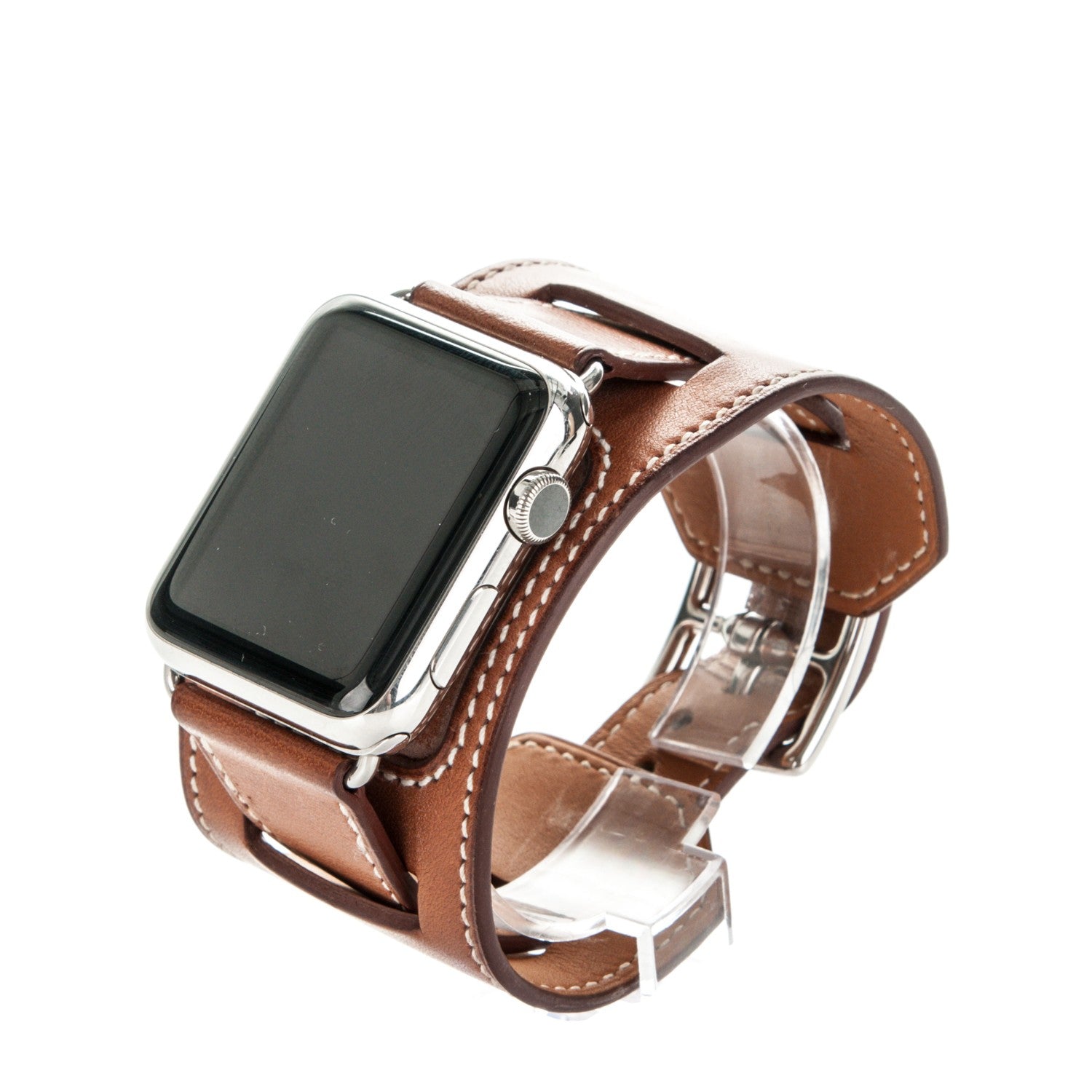 Hermes Barenia 42mm Apple Watch Cuff Fauve 3 of 11