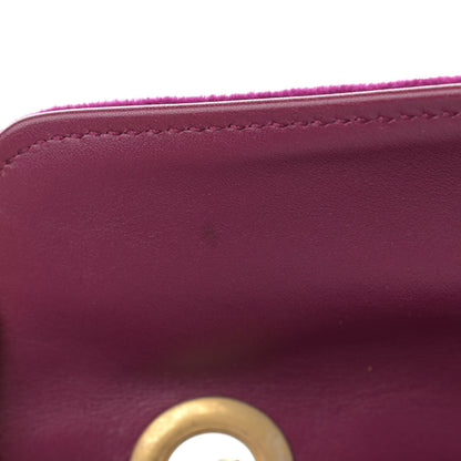 Gucci Velvet Matelasse Small GG Marmont Shoulder Bag Fuchsia Violet Cyclamen 14 of 17