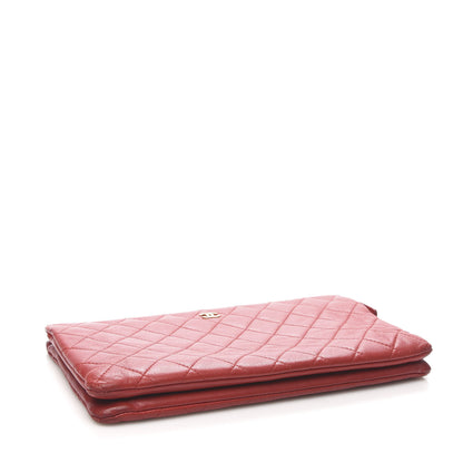 Chanel Lambskin Quilted Small Zipped Pouch Red 3 of 10