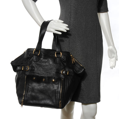 Saint Laurent Leather Large Downtown Tote Black 2 of 7