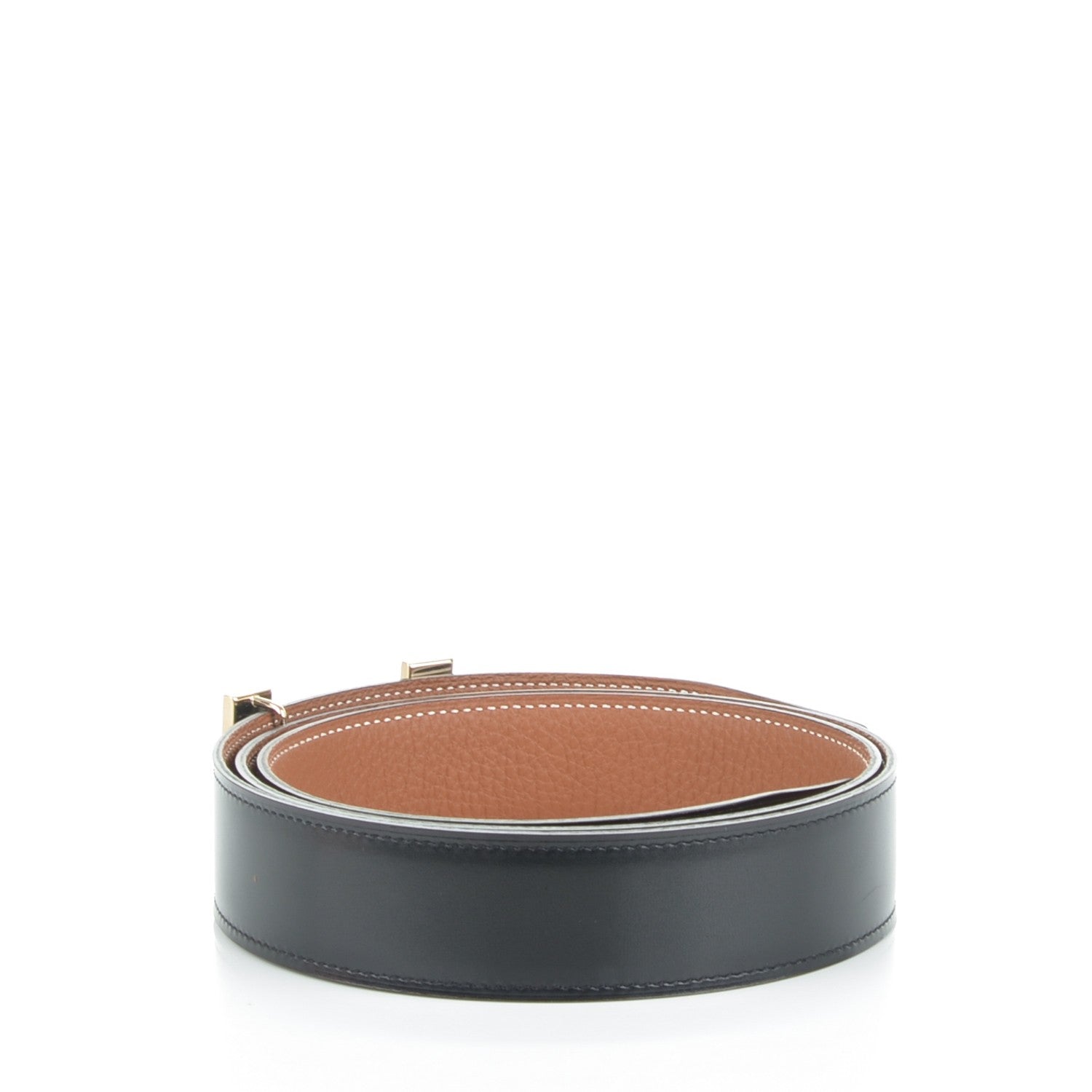 Hermes Box Togo 32mm Quizz H Belt 95 Black Gold 3 of 8