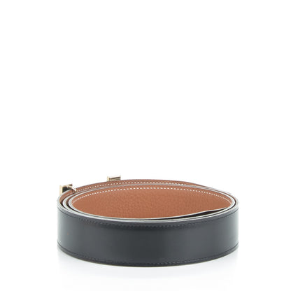 Hermes Box Togo 32mm Quizz H Belt 95 Black Gold 3 of 8