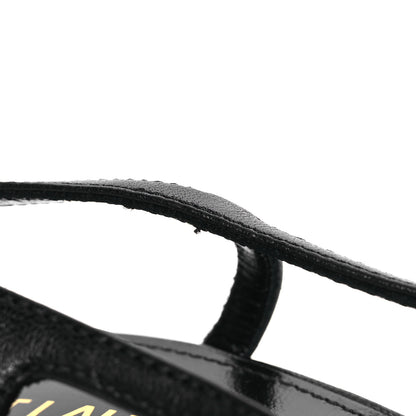 Saint Laurent Smooth Calfskin Jeanne 110 Slingback Pumps 39.5 Black Gold 11 of 13