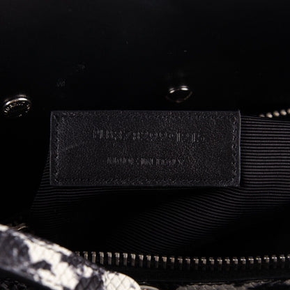 Saint Laurent Grained Calfskin Embossed Python Small Sac De Jour Black 7 of 9