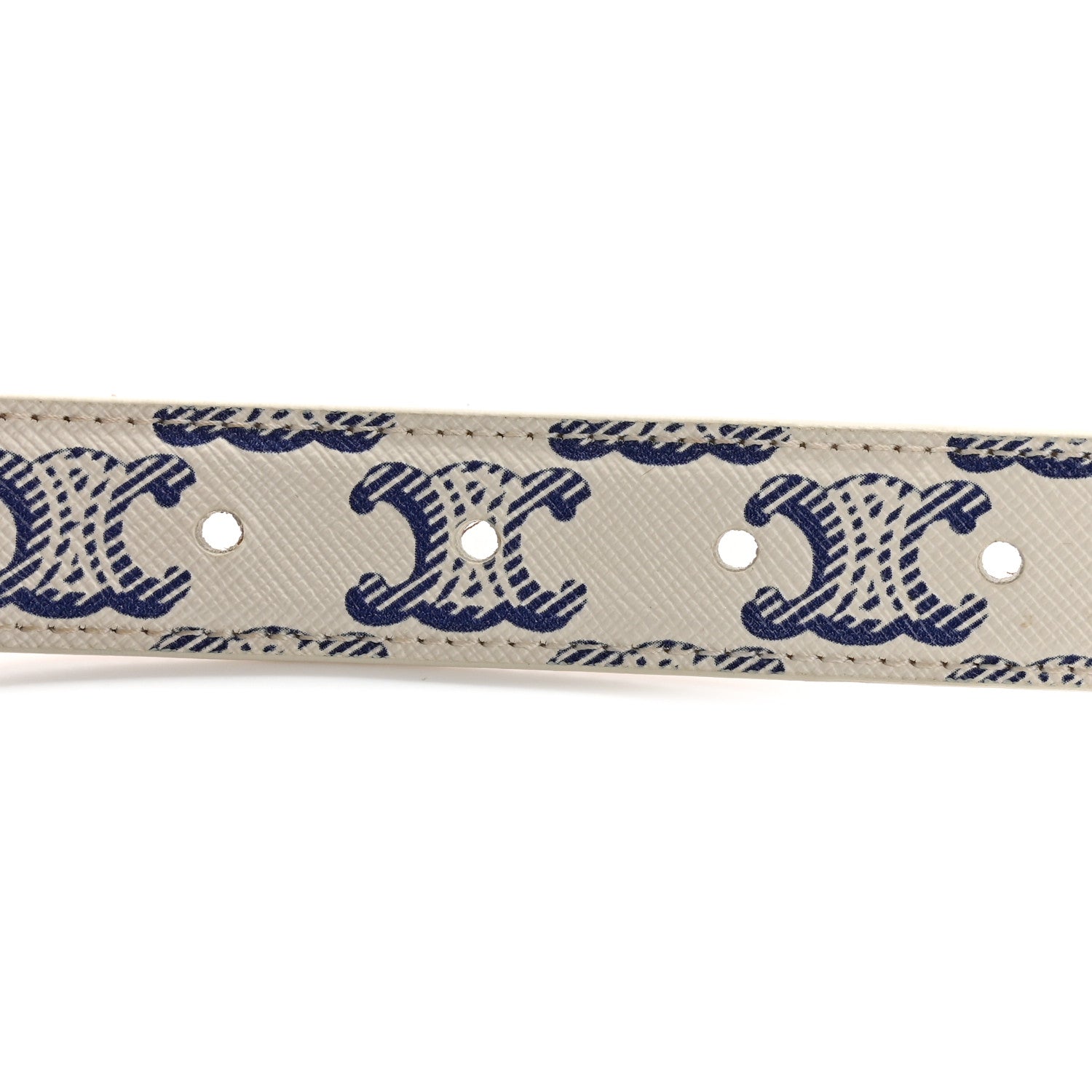 Celine Triomphe Canvas Medium 25mm Belt 85 34 White 1741851