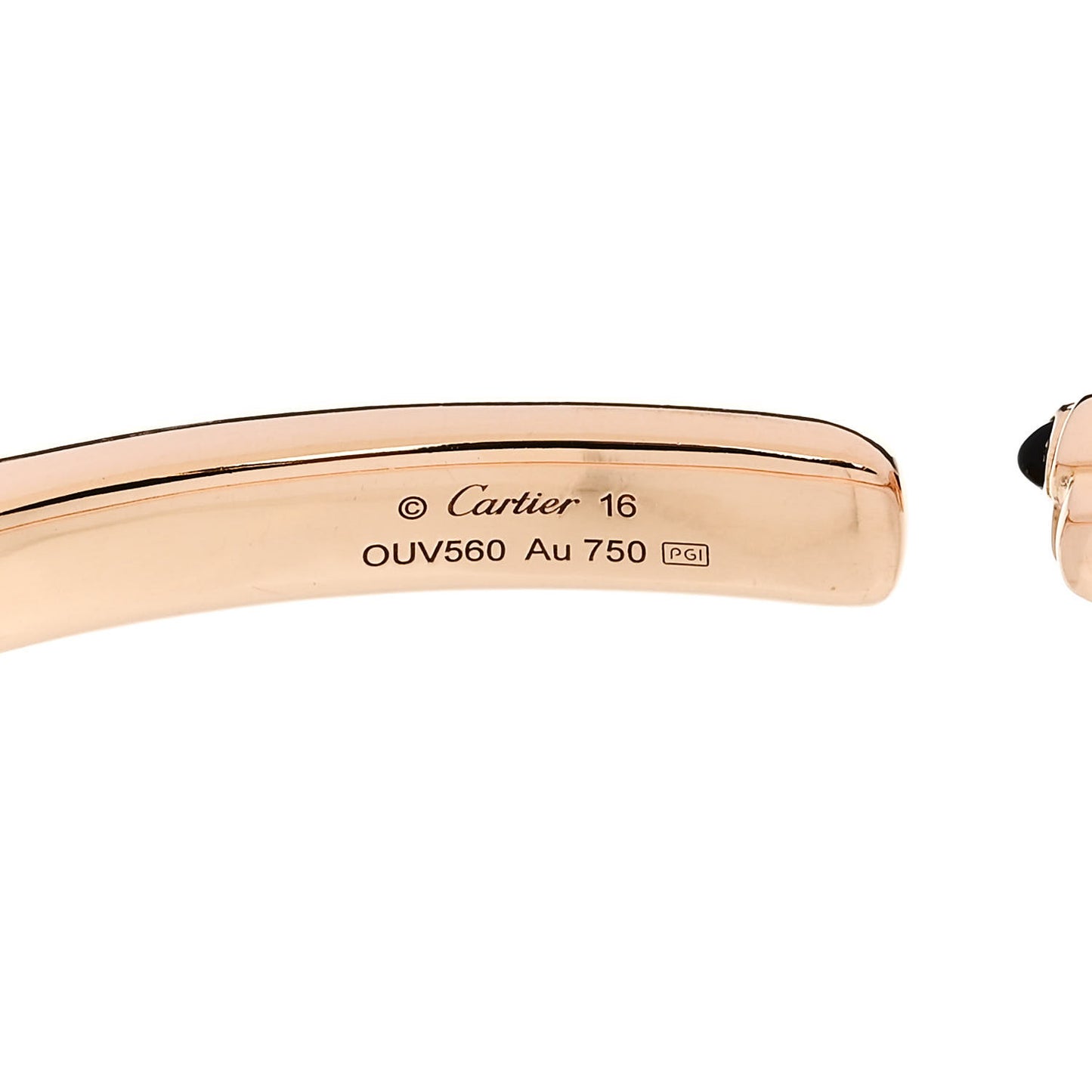 18K Pink Gold Tsavorite Black Onyx Panthere De Cartier Bracelet 16