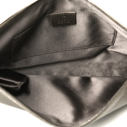Gucci Metallic Pebbled Calfskin Tassel Clutch Pewter 3 of 10