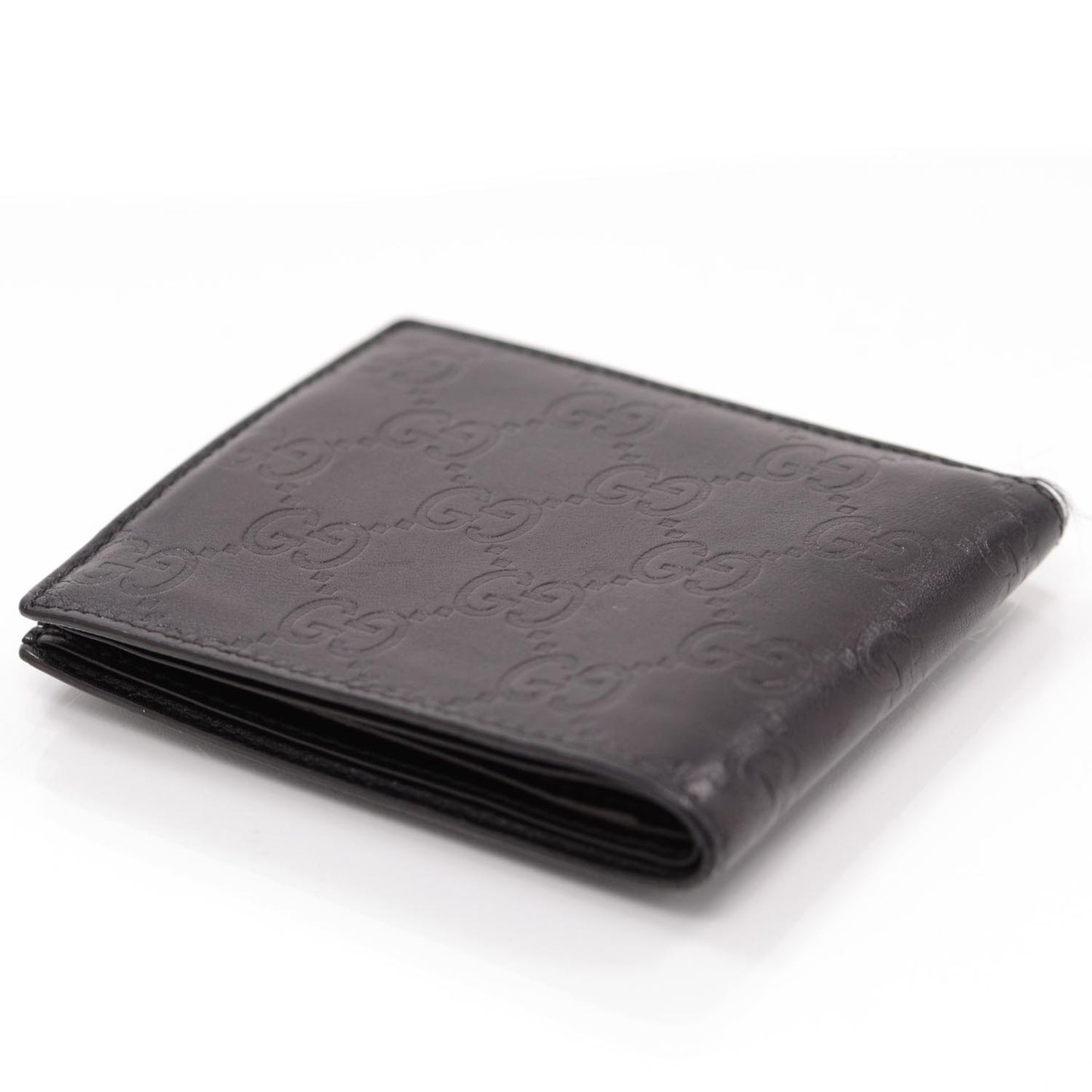 Microguccissima Mens Bi-Fold Wallet Black