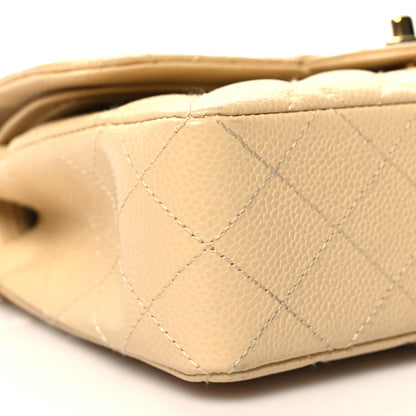 Chanel Caviar Quilted Small Double Flap Beige 9 of 12