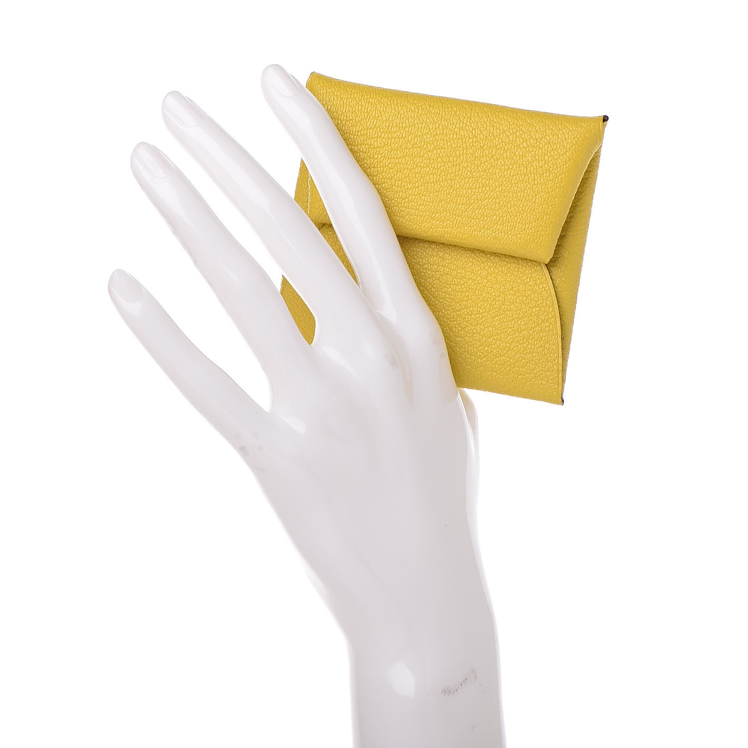 Hermes Chevre Mysore Bastia Coin Purse Jaune de Naples 2 of 8