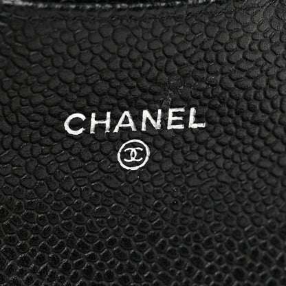 Chanel Caviar Quilted Flap Card Holder Black 7 of 8