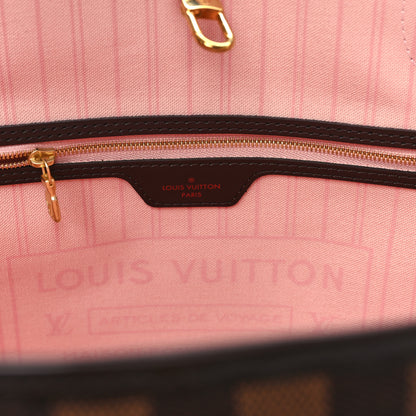Louis Vuitton Damier Ebene Neo Neverfull MM Rose Ballerine 6 of 11