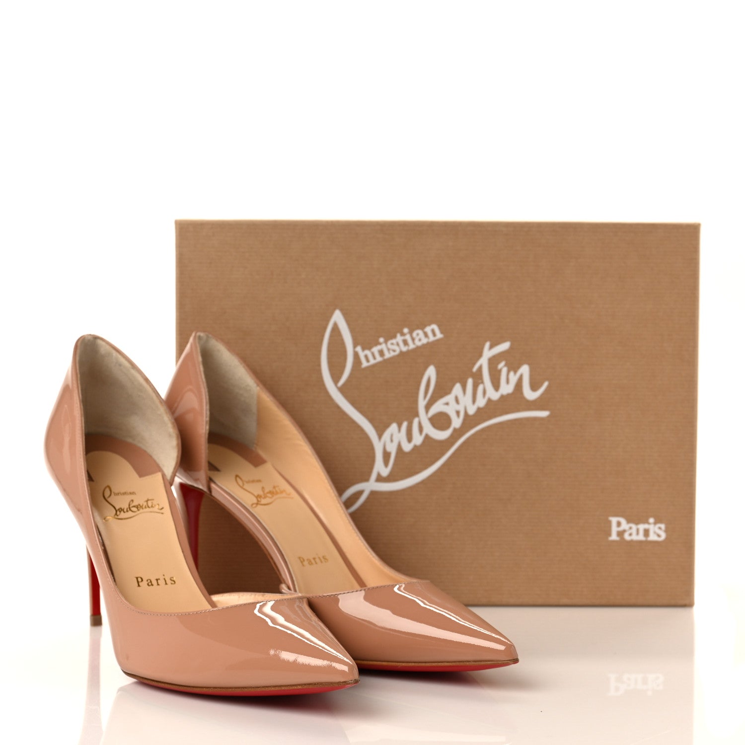 Christian Louboutin Patent Iriza 85 Pumps 39.5 Nude 8 of 8