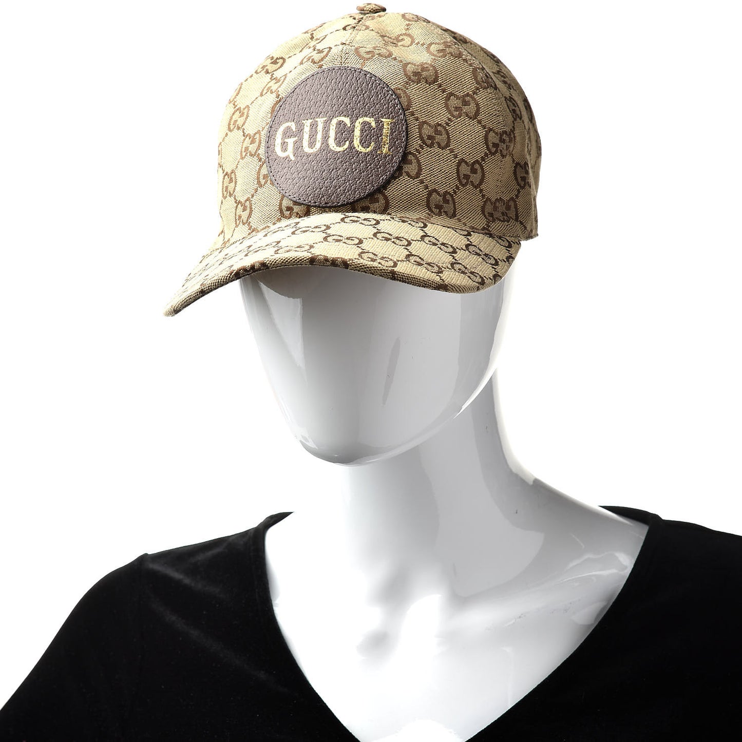 Monogram Textured Dollar Calfskin Zeno Baseball Hat S Beige