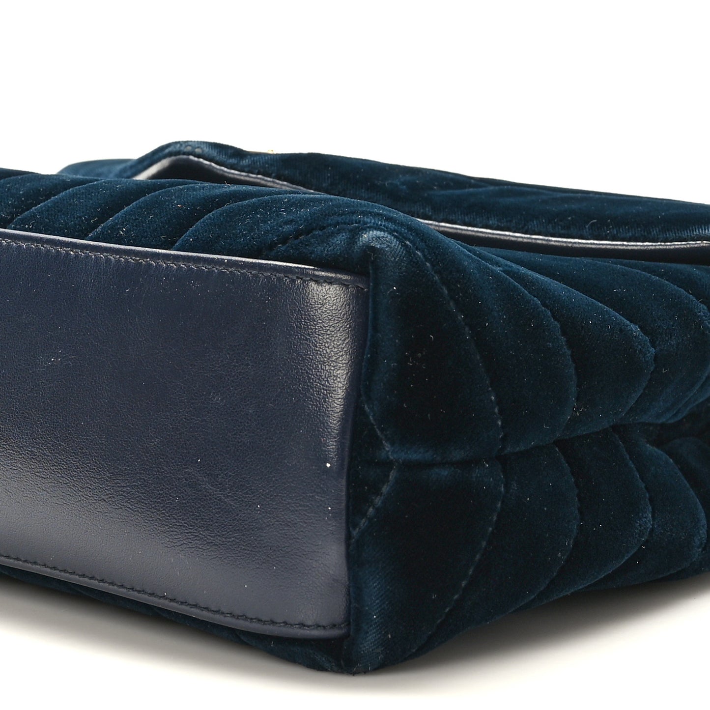 Velvet Y Quilted Monogram Small Loulou Chain Satchel Medium Blue