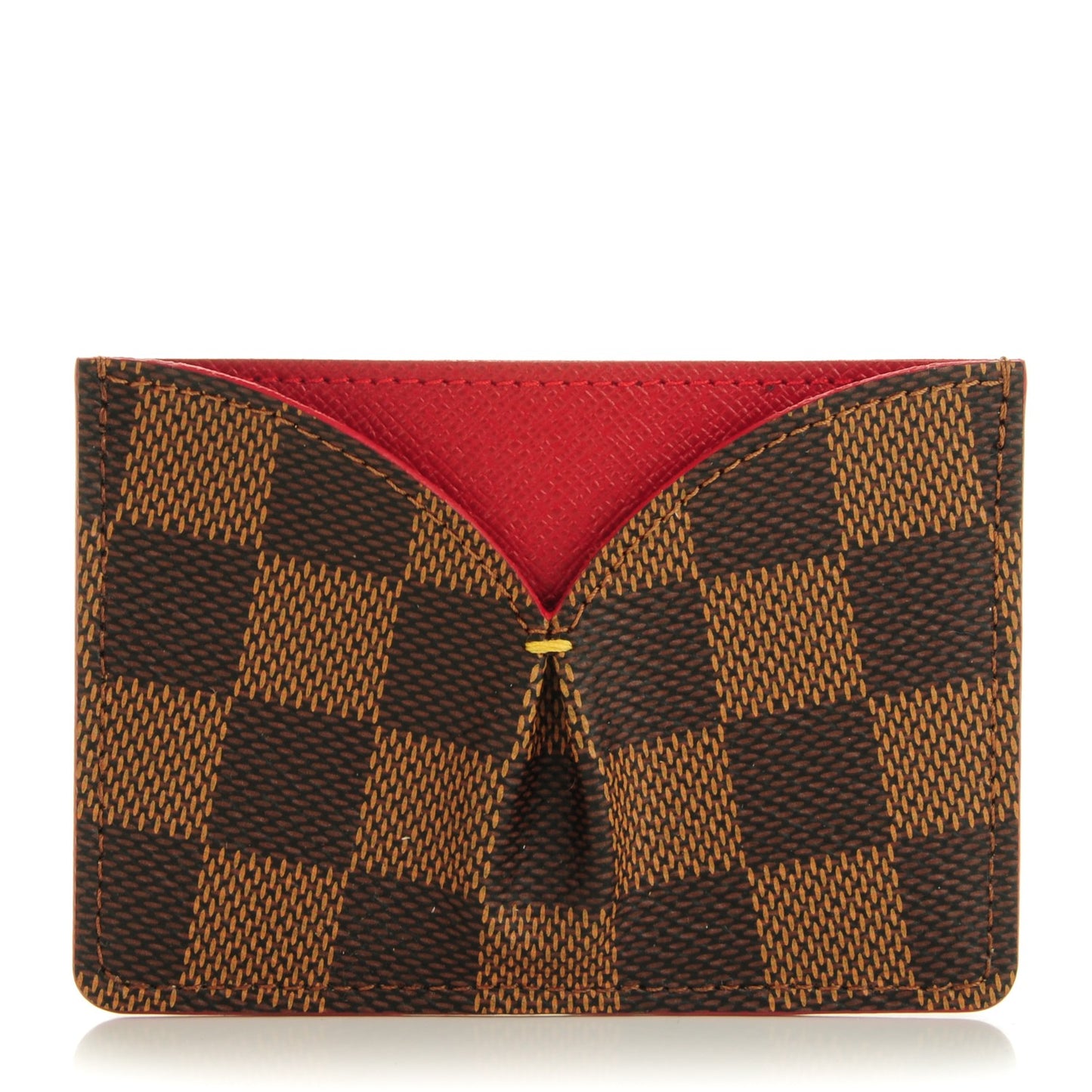 Damier Ebene Caissa Card Holder Cherry