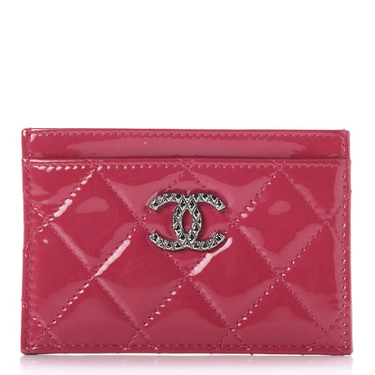 Chanel Patent Quilted Brilliant Card Holder Pink 1 of 8